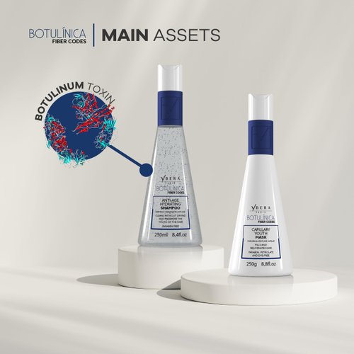 YBERA PARIS Botulinum Capillary Home Care DUO Shampoo 8.4 Oz & Force Mask 8.8 Oz | Removes Volume and Rough Ends | Stimulates the Production of Keratin | Set of 2