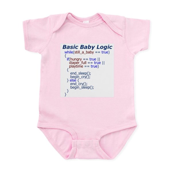 CafePress Basic Baby Logic Onesie Body Suit Infant Bodysuit Baby Romper