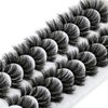 SYlashes False Eyelashes 18mm Faux Mink Lashes Fluffy Cat Eye Lashes Soft Thick Luxury Volume Fake Lashes 10 Pairs Pack