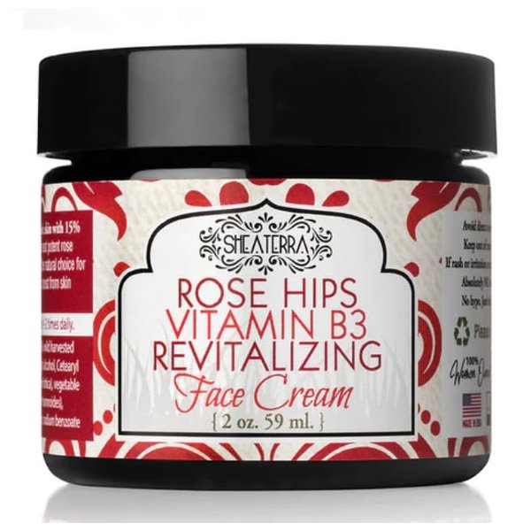Shea Terra Rose Hips Vitamin B3 Revitalizing Face Cream - 2 Ounce