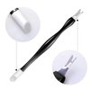 Allstarry 30 Pieces Nail Cuticle Trimmer Remover Rubber Nail Cleaner Double Head Dead Skin Cuticle Knife Removal Fork Plastic Handle Cuticle Pusher Nail art Tools for Girls Women and Men - Black