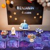 Space Galaxy Party Supplies for 20 Guests, Include Starry Night Paper Plates, Napkins, Forks, Universe Tablecloth for Kids Girls Birthday Party Outer Space Theme Party Decorations