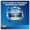 Tampax Pearl Plastic, Antigravity LeakGuard Braid, Regular Absorbency Unscented Tampons, 96 Count