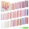 Maitys 336 Pieces 24 Sheets Full Wrap Nail Polish Strips Stickers Self-Adhesive Gel Nail Strips Art Decals with Nail File for Women DIY Nail Decorations(Elegant Style)