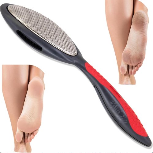 Made in Germany Double Sided Metal Foot File - Stainless Steel Feet Callus Remover - Feet Scrubber Dead Skin - Heel Scraper Cracked Heels Repair Professional Foot Rasp.