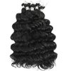 7 Packs Ocean Wave Crochet Hair Pre Looped 14 Inch Shoulder Length Braiding Hair Deep Wave Wavy Ocean Wave Crochet Braids Synthetic Hair Extensions for Women (14Inch, 1B)