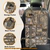 MYDAYS 2 Pack Tactical Seat Back Gun Rack, Camo Front Seat Gun Organizer with Molle Panel Vehicle Gun Holder for Hunting Rifles/Shotguns (Camo)
