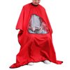 ULTNICE Salon Home Barbers Hairdressing Cape Gown with Viewing Window for Hair Cutting 62.9 * 57"(Red)