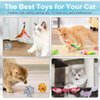 UPSKY 24 PCS Cat Toys, 3-Level Turntable Kitten Toys Set, Interactive Cat Roller Toys for Indoor Cats, Catnip Toys, Cat Teaser Toys, Mice Toys, Spring Toys, Various Ball Toys for Kitty.
