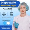FRONTLINE Disposable Hairnets 100 Pack Hair Nets for Food Service Workers Hair Cap Surgical Bouffant Caps for Nurses Doctors for Men and Women (White, 21 Inch)