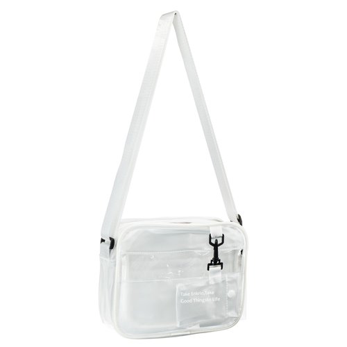 Enkrio Clear Bag Stadium Approved Clear Purse Mini Clear Messenger Bag Matte Cross Body Bag with Adjustable Strap for Women Men