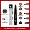CUBLIVE Eyebrow Pencil, Upgrade Waterproof Brow Pencil Professional Makeup, 4-point Brow Lifter and Microbladed Brow Pencil for Long Lasting, Waterproof, Natural Looking Brows(Grey)