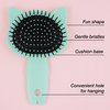 Forever 21 Hairbrush - 1pc Cute Animal Character Hairbrush, Comfort & Control Cushion Hair Brush w/Gentle Bristles, Cushion Base, and Animal Ears (KITTY)
