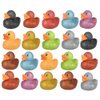The Dreidel Company Glitter Rubber Duck Toy Assortment Duckies for Kids, Bath Birthday Gifts Baby Showers Summer Beach and Pool Activity, 2" (20-Pack)