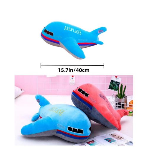 Xshelley 15.7inch Airplane Plush Toys Airplane Plush Stuffed Pillow Model Toy,Gifts Birthday for Kids (Blue)