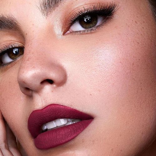 2 in 1 Dark Red Matte Lip Liner & Lipstick Combination, DNM Metallic Dual Ended Lipstick, Lip Liner, Lip Gloss, 24 Hour all Day Long-Lasting Waterproof Lipliners Pencil for Women Lip Makeup Gift 06#