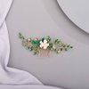 BERYUAN Green leaf Flower Hair Piece Bridal Hair Comb for Bride Bridesmaid Bride Hair Accessories Wedding Headband