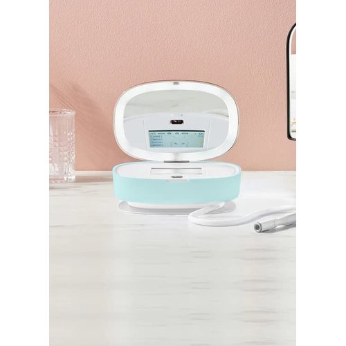 Trophy Skin UltradermMD - 3 in 1 Home Spa Microdermabrasion - Deep Skin Exfoliator Machine with Real Diamond and Pore Extractor Tips - Rejuvenate Face Skin and Even Out Skin Tone - Mint