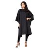 Betty Dain Lightweight Crinkle Nylon Hair Cutting/Styling Cape, Water Resistant, Machine Washable, Lightweight Nylon, Repels Hair, Snap Closure at Neck, Generous 54 x 60 inch Size, Black