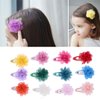 Hair Clips Hair Clips Girl Hair Clips 20pcs Barrettes Flowers Chiffon Hairpin Clips Mixed Color Girls Hair Hair Clips Girl Hair Clips Girl Hair Clips