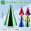 Haconba 60 Pieces Paper Cone Party Hats Colorful Metallic Foil Birthday Cone Hats for Kids Adults Birthday New Year Party Supplies, 6 Colors