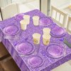 98 Pieces Purple Silver Birthday Party Decorations Purple Birthday Party Tablecloths Touchdown Happy Birthday Party Tableware Sets for Girls Women Silver Glitter Birthday Party Supplies