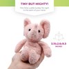 Thermal-Aid Zoo - Mini Microwavable Stuffed Animal - Plush Toy and Hot Cold Pack - Tiny The Elephant - 3.15 x 2.6 x 9.3 in