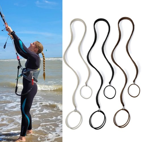 Spiral Hair Ties Sprots Ponytail Holders, Elastic Braided Hair Tie No Tangled, Pony Tail Wrap for Long Hair for Gym, Swimming, Diving 3pcs 35" Black Blonde Brown