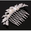 Women's Flower Bride Handmade Wedding Hair Comb with Pearl Hair Accessories Art Deco Floral Bridal Side Combs Headpiece for Women, Brides Hair Accessories/Gift Box