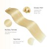 Doupor Clip in Hair Extensions Real Human Hair,Highlight Bleach Blonde Remy Human Hair Seamless Clip in Hair Extensions Soft Natural Clip ins for women,8pcs 100g 18inch