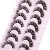 Natural Cluster Lashes Extensions Wispy Natural Look False Eyelashes Individual Lashes 3D Strips Eyelash Extensions DIY Lashes 7 Pairs Multipack