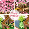 Cherry Blossom Tree Building Set,(2008pcs) Flowers Bonsai Tree Mini Blocks Kit for Adult,Japanese Sakura-Tree House Building Blocks Set,Gift Ideas for Girls 8 10 12 14+