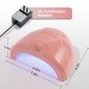 GAOY UV LED Nail Lamp, UV Light for Gel Polish, Professional Nail Dryer with Automatic Sensor, 3 Timers and Sensitive Mode, Pink