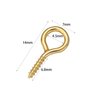 Linsoir Beads 7X14mm Screw Eye Pins for Jewelry Making Eyepins Hook Eyelets Screw Threaded Gold Tone Clasps Hooks for DIY Jewelry Making 200 pcs/lot