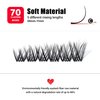 Lash Clusters Thin&Invisible Individual Eyelash Extension Volume Natural C Curl Flexible Clear Band Cluster lashes Mixed Length Reusable DIY False Eyelashes Happy Heartbeat(Black A6-C)