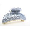 Art deco silver gray/blue sparkle hair claw clip for thick hair