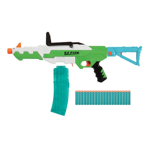 Air Warriors: EZ Fire Blaster - Rifle Dart Blaster, 20 Accu-Blast Darts & Banana Clip, EZ Shot Technology, Shotts Up to 80ft, Kids Toy, Ages 6+