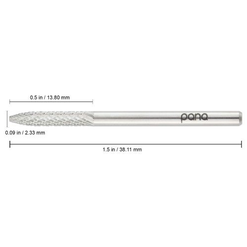 Pana 3/32" Under Nail Cleaner Safety Nail Carbide Bit - for Electric Dremel Drill Machine (Extra Fine, Silver)
