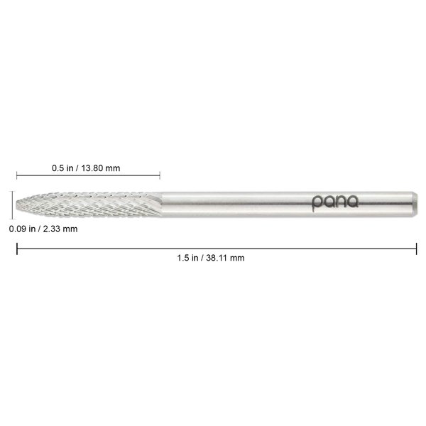 Pana 3/32" Under Nail Cleaner Safety Nail Carbide Bit - for Electric Dremel Drill Machine (Extra Fine, Silver)