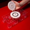 Brybelly Elite Rotating Card Deck Tray | Standard Sized Playing Cards | Rotates in Any Direction | Clear | 6 Deck Tray