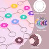 36pcs Sweet Donut Keychain Donut Party Favors for Kids Boy Girl Sweet Doughnut Theme Birthday Party Supplies Goodie Bag Fillers