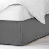 Nestl Dark Gray Twin Bed Skirt - Twin Size Bed Skirt 14 Inch Drop - Brushed Microfiber Bed Skirts - Hotel Quality Pleated Bed Skirt - Shrinkage & Fade Resistant
