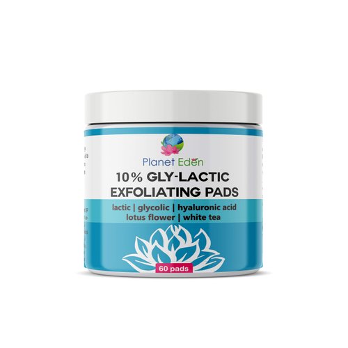 10% Gly-Lactic Lactic and Glycolic Exfoliating Nightly Skin Pads ULTRA PURE - Sensitive SKIN - Mo...