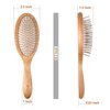 WeCoola Hair Brush, Wooden Hairbrush with Metal Bristles, Stimulates Scalp for Hair Growth, Gift for Mother's & Father's & Friends, All Hair Types
