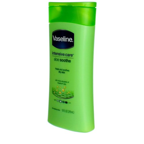 Vaseline Intensive Care Hand and Body Lotion For Dehydrated Skin Soothing Hydration Dry Skin Lotion with Aloe Vera Extract & Ultra-Hydrating Lipids 10 oz