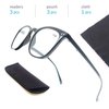 HAPJOYS Reading Glasses for Women Men Stylish Readers +1.75 Lightweight Reader Glasses for Reading 3 Pack Black/Tortoise/Clear Frame