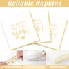 96Pcs Happy Engagement Party Supplies Engagement Paper Plates Napkins She Said Yes Party Tableware Set She Said Yes Disposable Dinnerware for Wedding Birthday Party Bridal Shower Decoration Serve 24