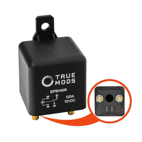 True MODS 12V DC 120 Amp Split Charge Relay Switch - 4 Terminal Relays for Truck Boat Marine