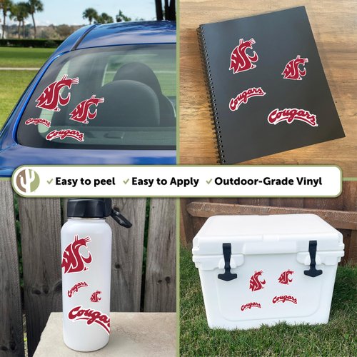 Desert Cactus Washington State University Stickers WSU Cougars Cougs Vinyl Decals Laptop Water Bottle Car Scrapbook11.46x8.9 T1 (Type 1-1)
