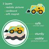 Construction Site Fridge Magnets for Toddlers, 50 PCS Refrigerator Magnets for Kids, Create a Scene Magnetic Play Sticker Book Travel Game Educational Toys for Kids